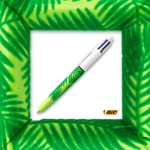 Penna a sfera a scatto BIC 4 Colours 1 mm -  Velours conf. 3 pz - 992579